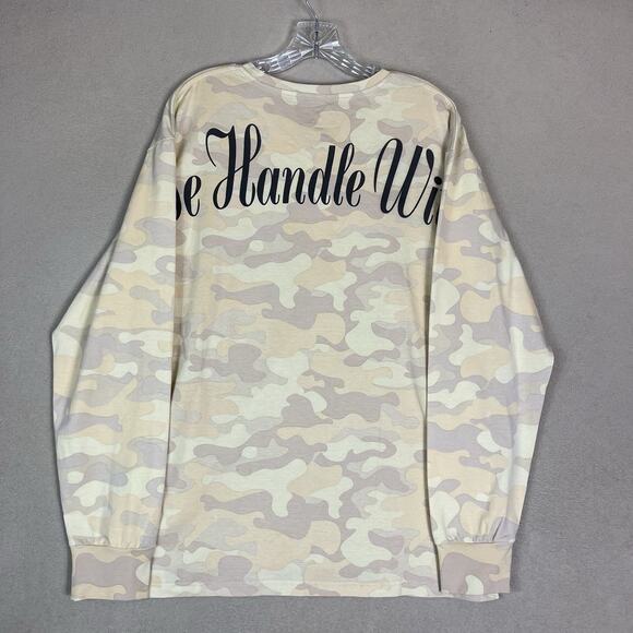 Beautiful Bastard T-Shirt Mens L Multicolor Camo Fragile Graphic Long Sleeve Tee - Picture 9 of 10